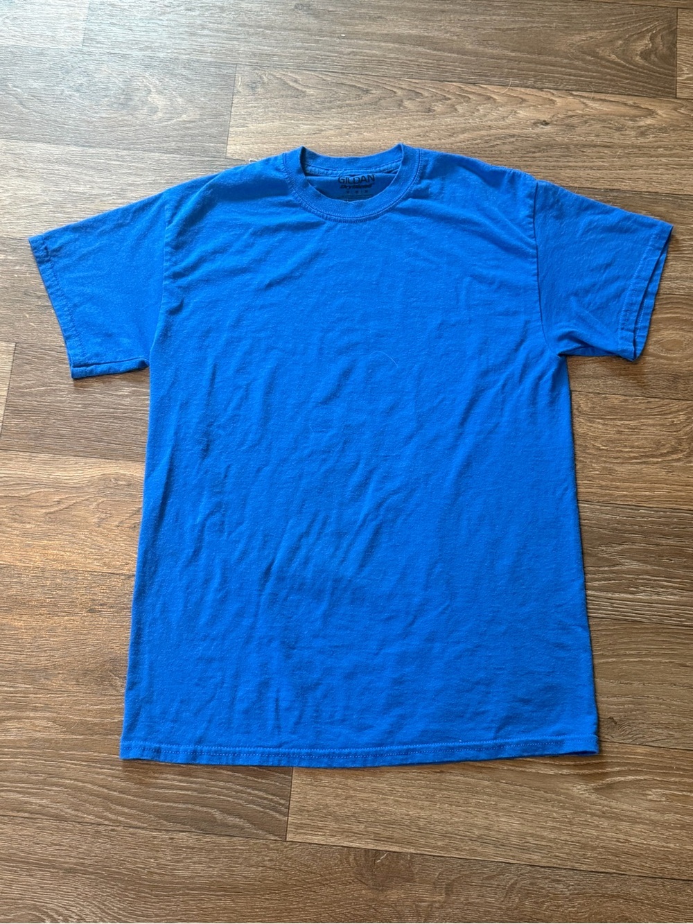 Gildan Dry blend Solid Blue T-Shirt Size Medium